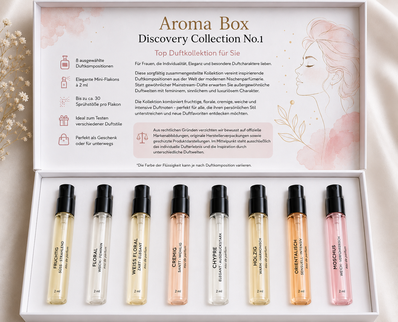 Aroma Box - Discovery Collection No.1 Ausgewählte feminine Duftprofile